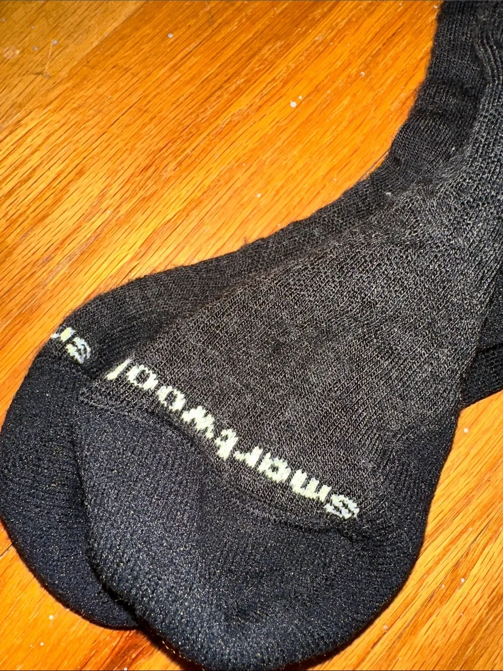 Vans Men’s Black Checker Smartwool Crew Socks with White Logo Size M